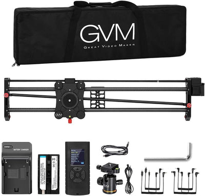 GVM 80cm Kamera Slider, Motorisiert Kameraschlitten, Fotografie Video Slider Kameraschlitten mit Fol