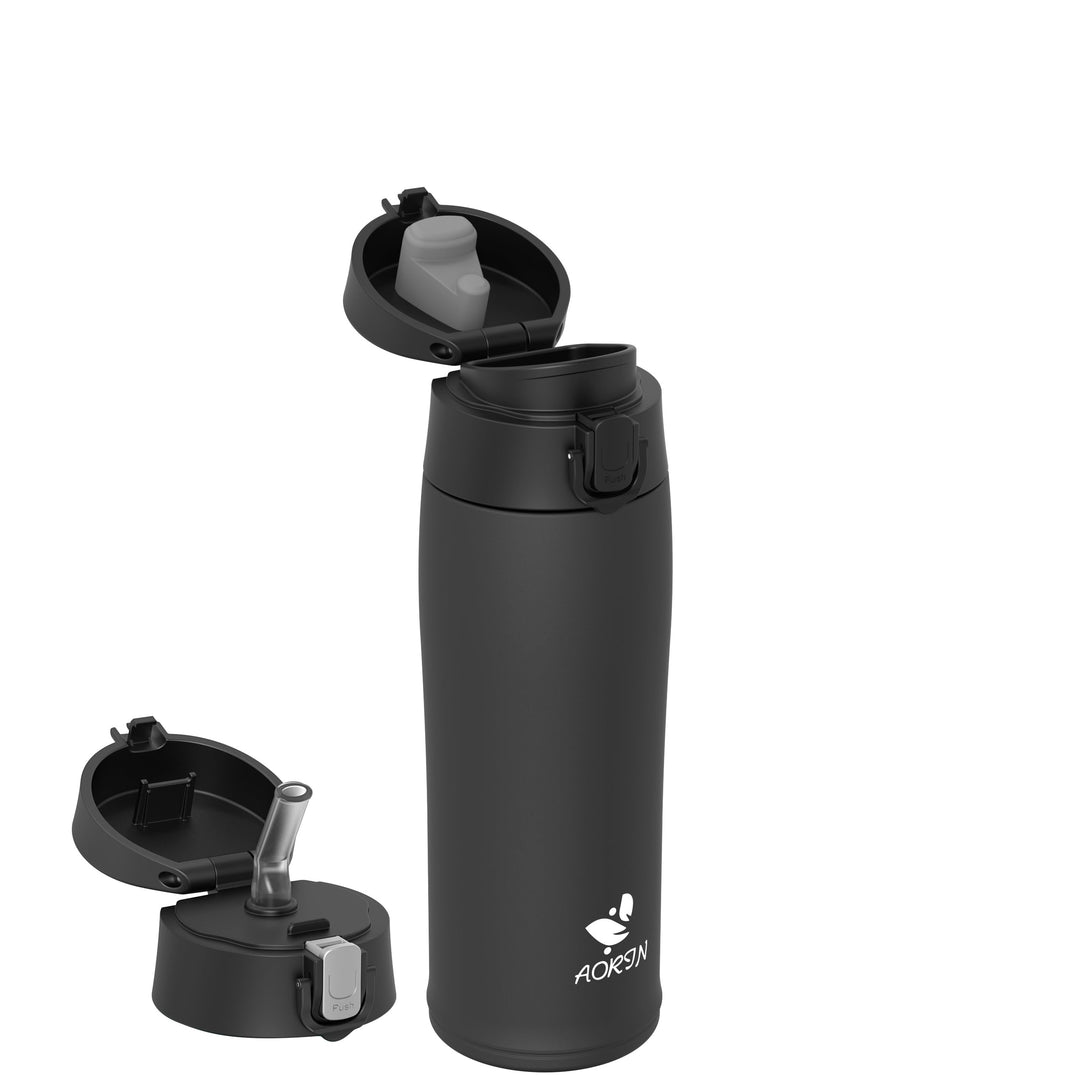 AORIN Trinkflasche Edelstahl 18/8, 500ml, Auslaufsicher Thermoskanne Isolierflasche Doppelwandig mit