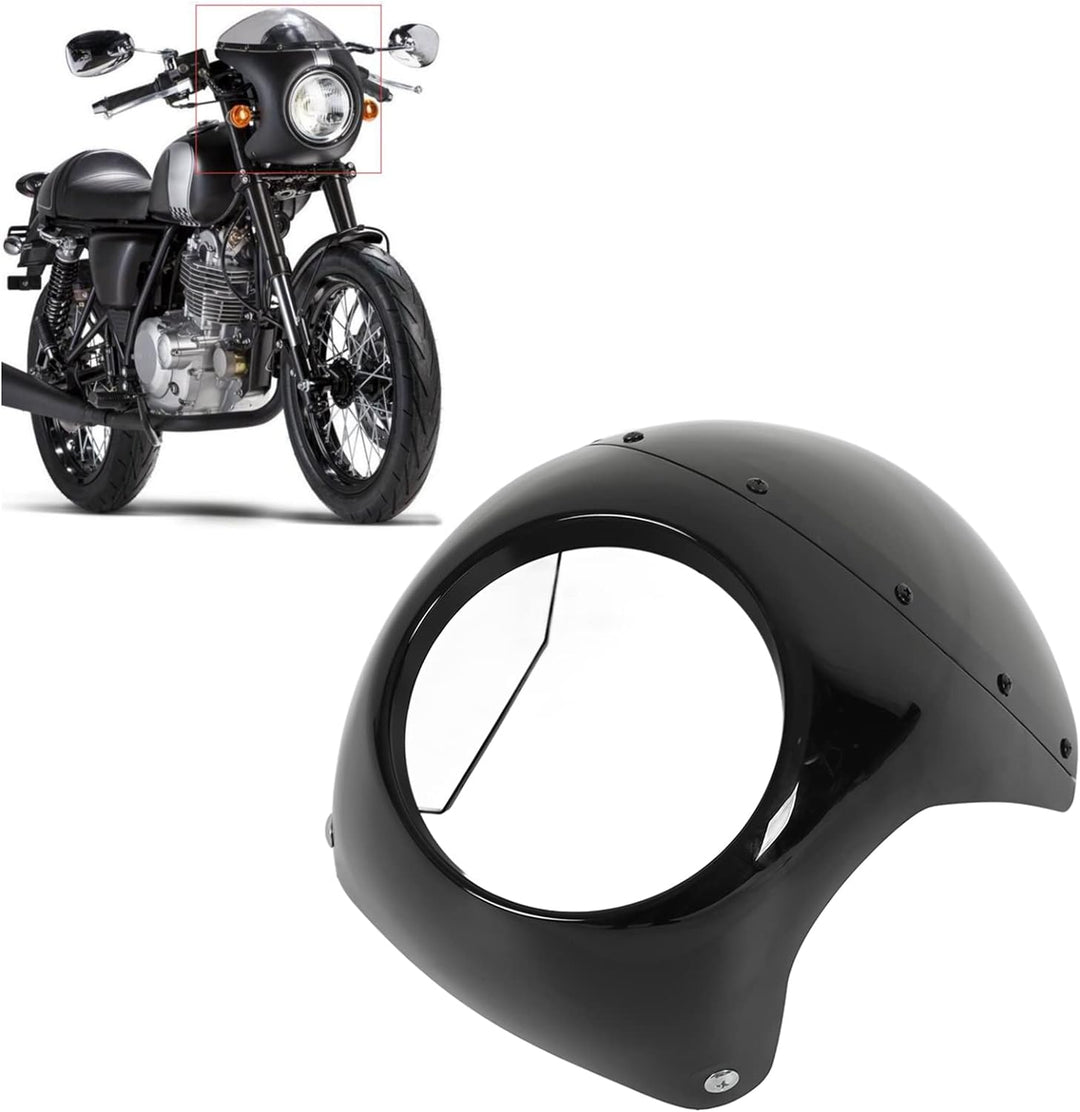 Focket 7 Motorrad-Scheinwerferverkleidung, schützende Windschutzscheibe, universelle Motorrad-Windsc