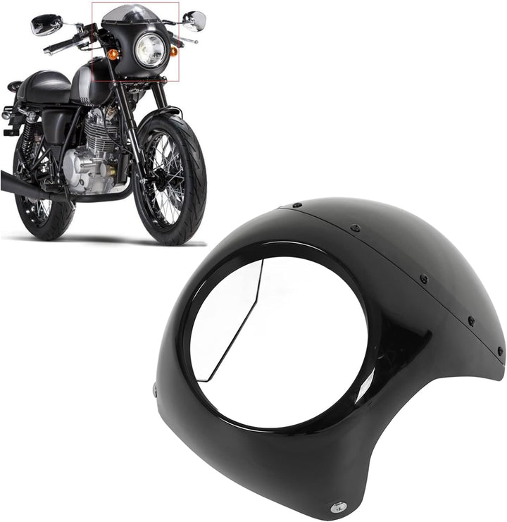 Focket 7 Motorrad-Scheinwerferverkleidung, schützende Windschutzscheibe, universelle Motorrad-Windsc