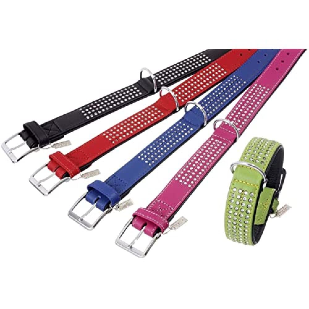Karlie Halsband Vintage Strass L: 60 cm B: 40 mm grün vierreihig grün L: 60 cm B: 40 mm, grün L: 60