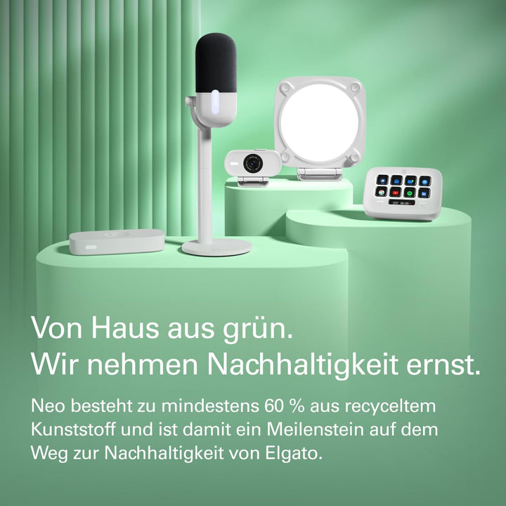 Elgato Neo Video-Lighting Bundle - Facecam Neo Full HD Webcam (Lichtkorrektur), Key Light Neo (Onboa