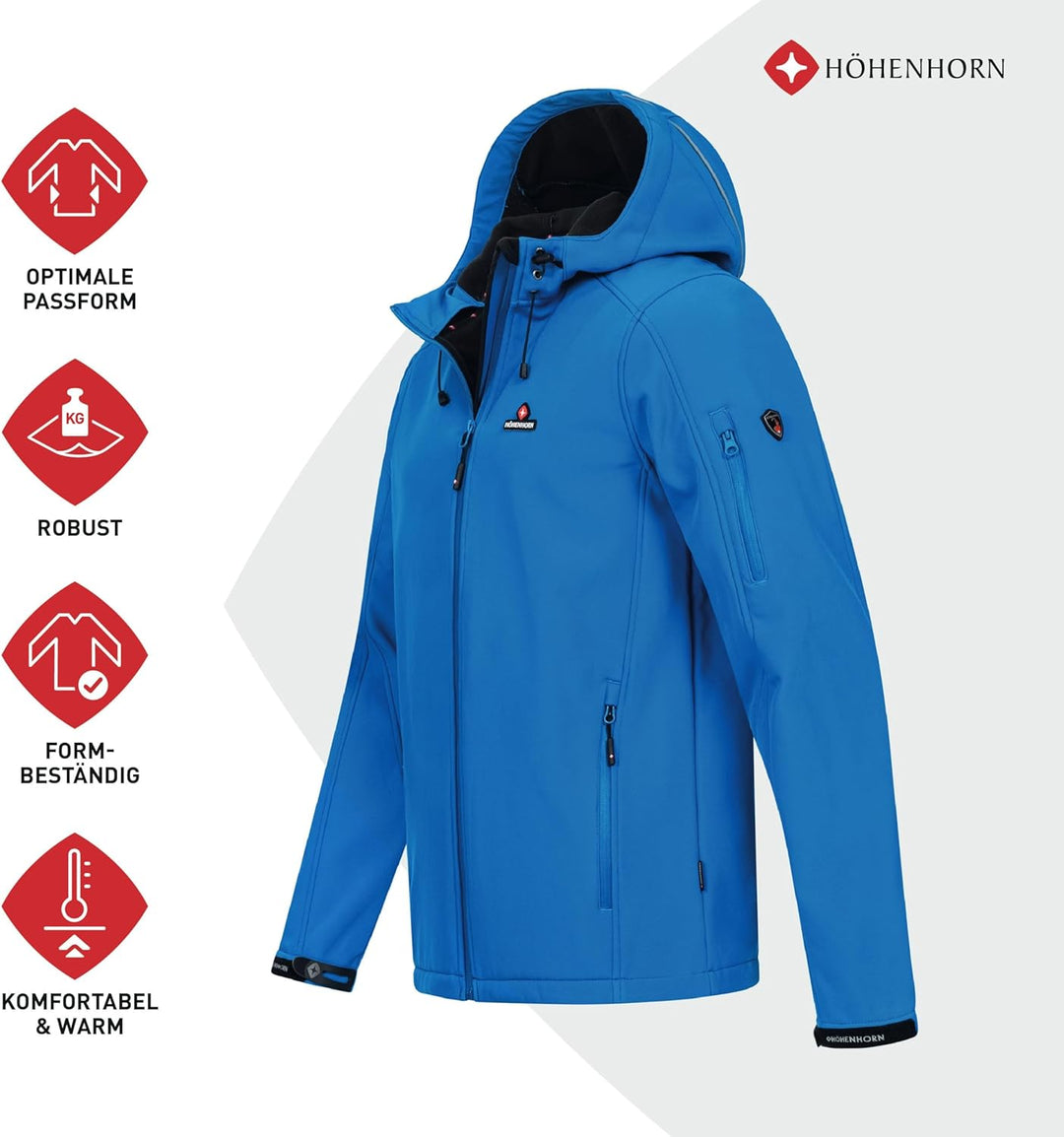 Höhenhorn Altus Herren Softshell Jacke Outdoor Funktionsjacke Freizeitjacke Wasserdicht Atmungsaktiv