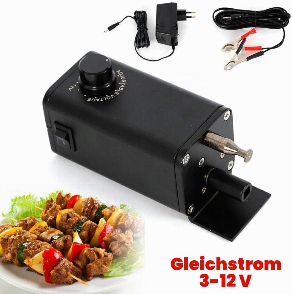 Grillmotor BBQ Motor Grillspiess Rotisserie Motor DC 3-12V Ausgang Einstellbar BBQ Roast Rotisserie