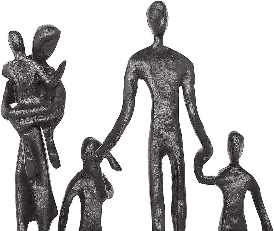 Aoneky Familie Figur Statue - Metall Kunst Skulptur Geschenk für Jahrestag, Geburtstag，Dekoration fü