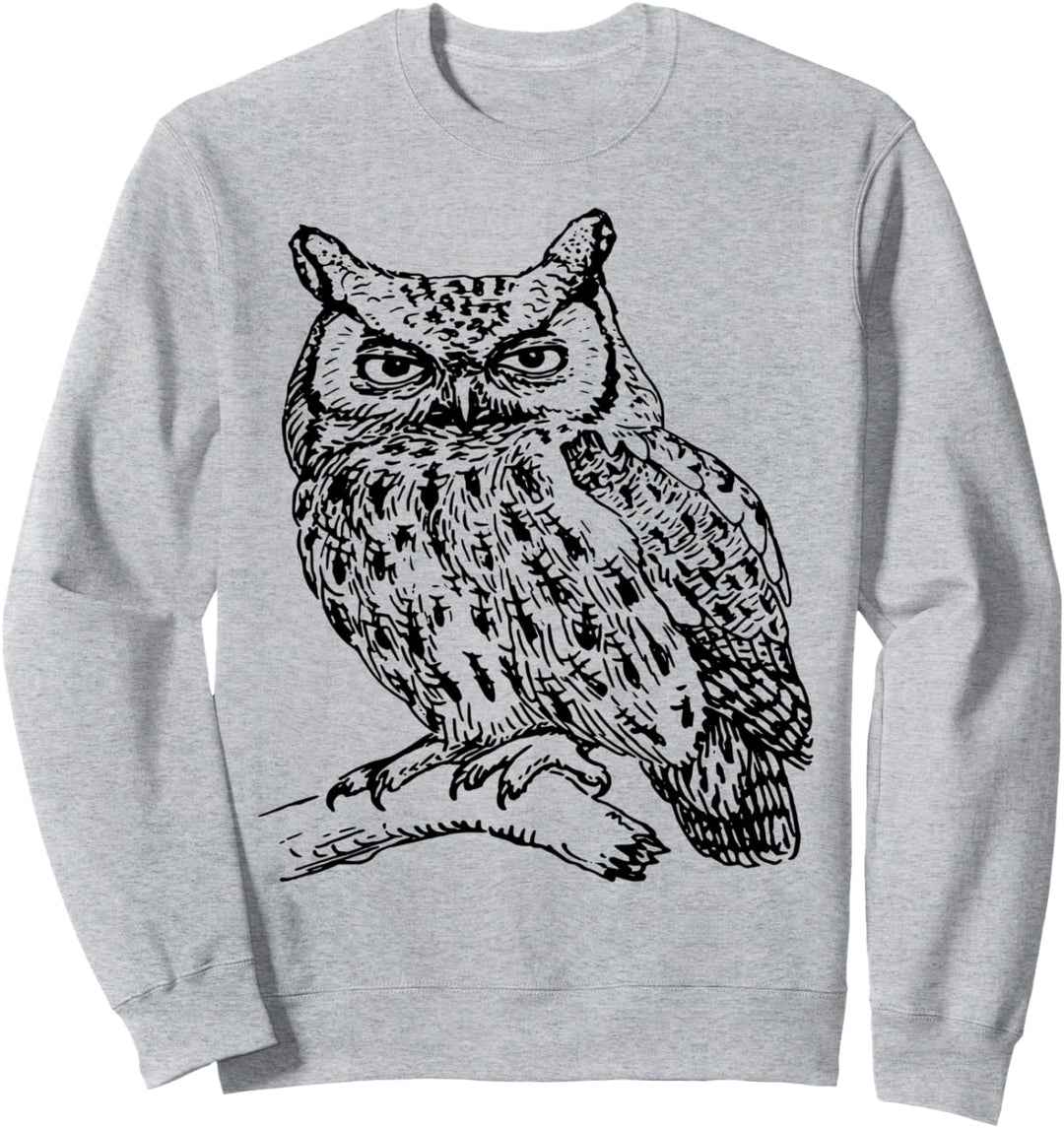 Eule entdeckt Zeichnung Sweatshirt