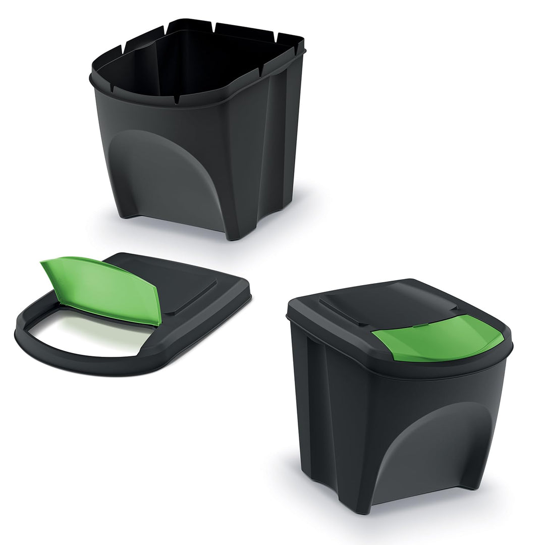 Keden Sortibox Mülltrennsystem 4x25L Set Mülltrennungsbehälter Recycling Recyclingbehälter Abfallsor