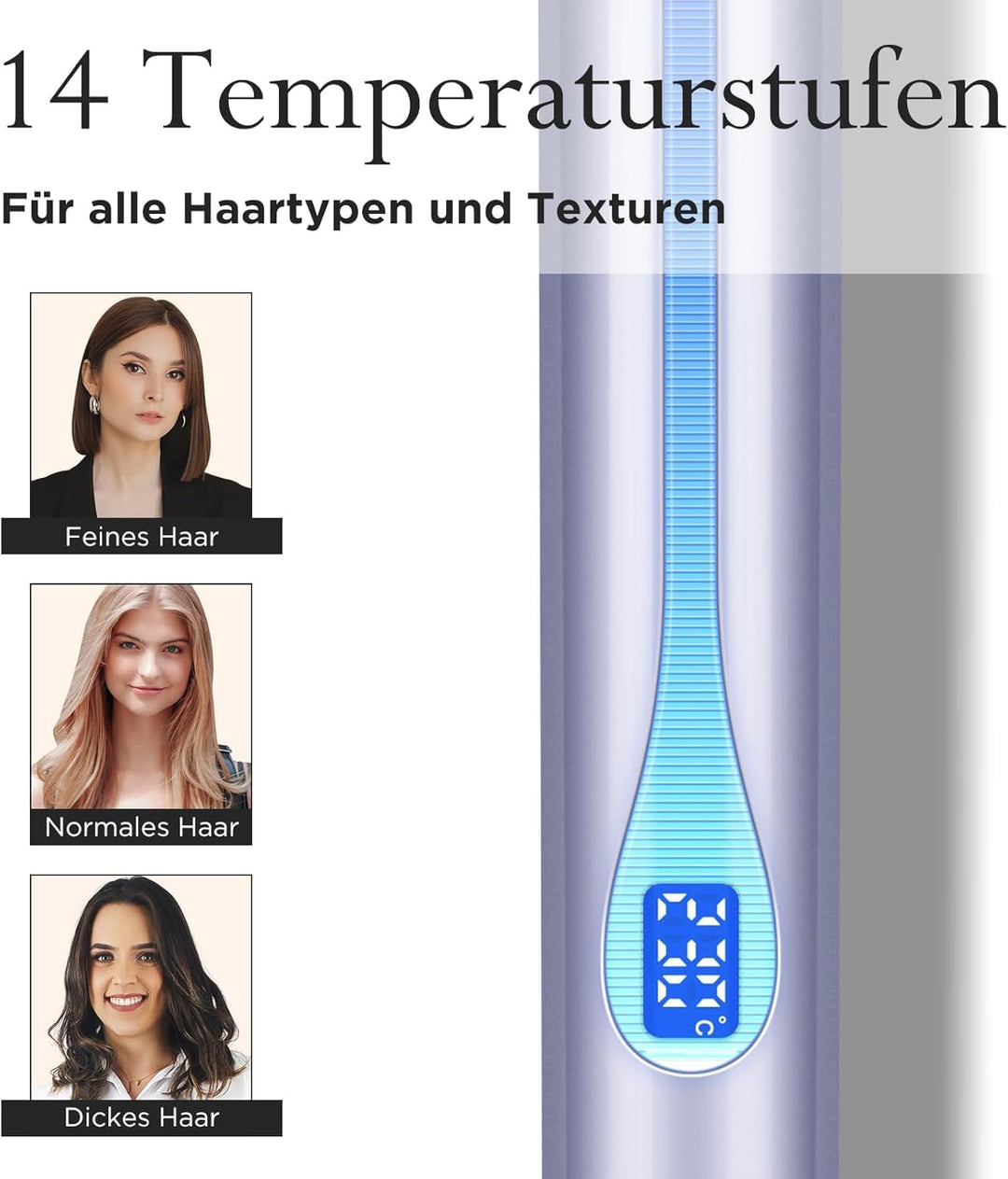 Infrarot-Ionen Haarglätter, PARWIN PRO BEAUTY 2 IN 1 Glätteisen Locken und Glätten, Infrarot- und Io