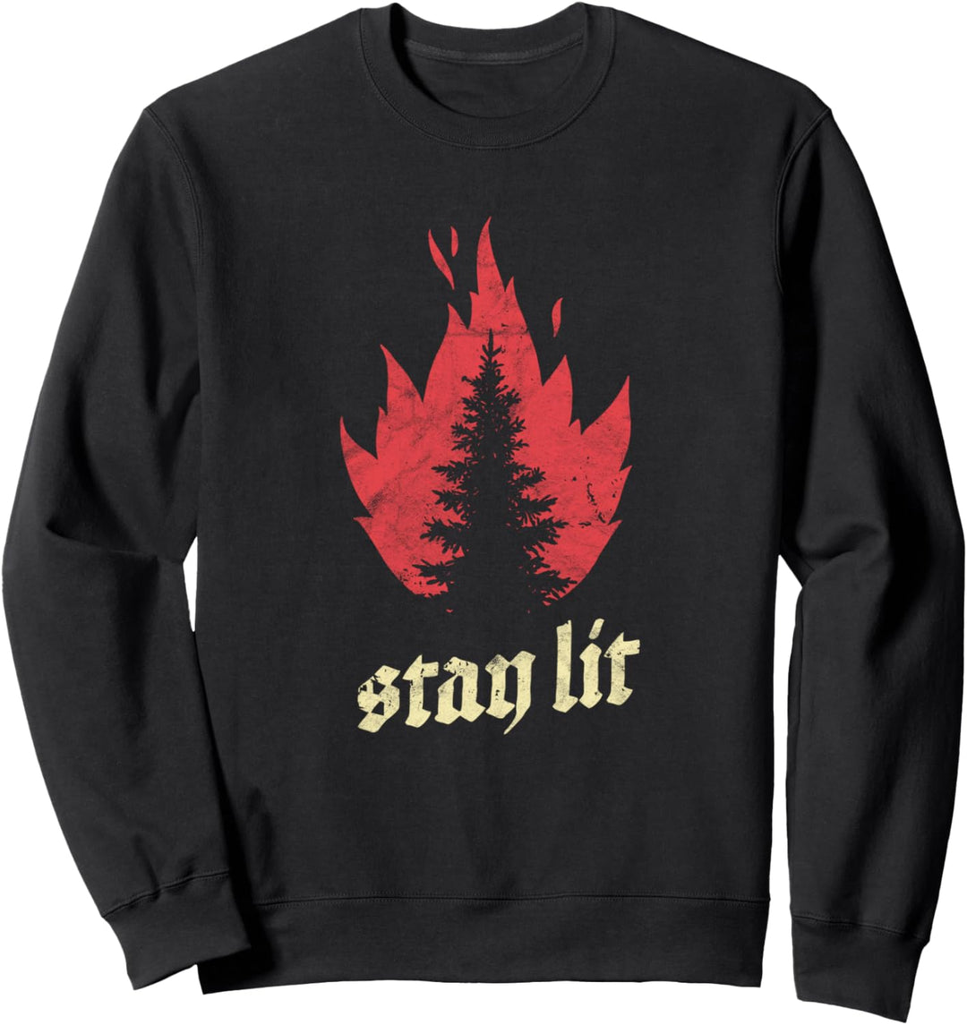 Stay Lit Anti Weihnachten Occult Gothic Satan Witchcraft Sweatshirt