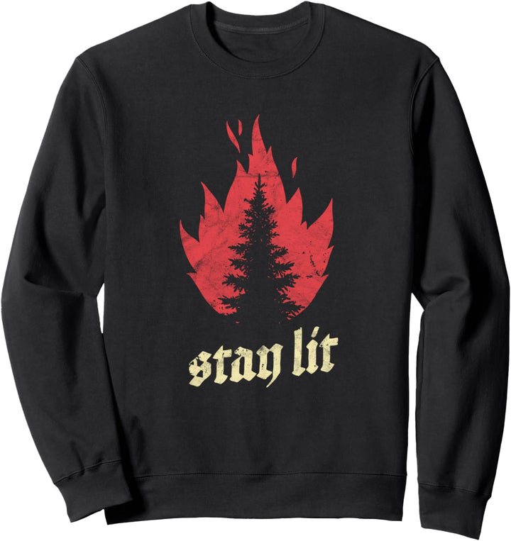 Stay Lit Anti Weihnachten Occult Gothic Satan Witchcraft Sweatshirt