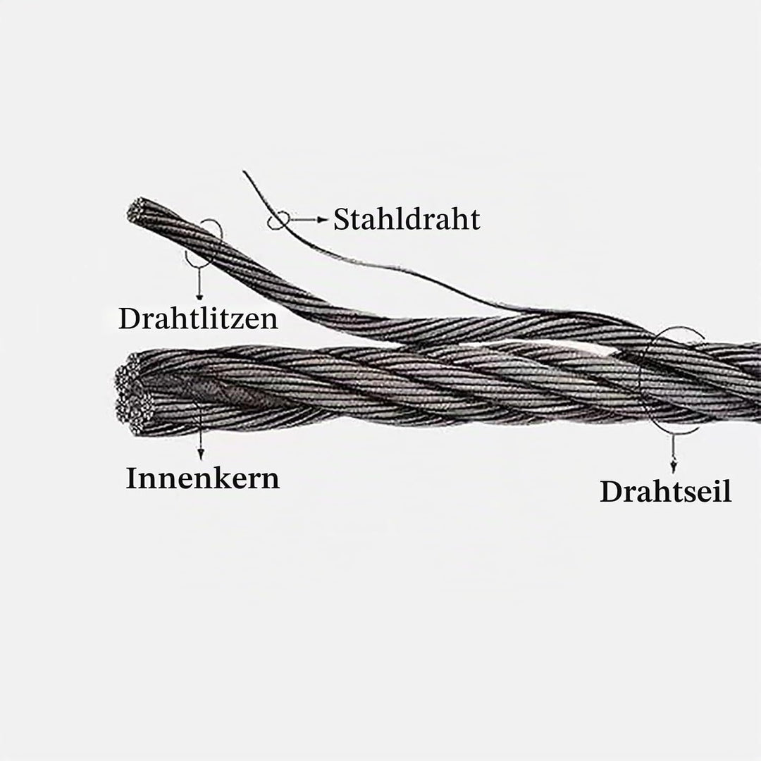 DTVEW 304 Edelstahl-Seilnetz, Multifunktionales Metallgeflecht, Maschendrahtzaun, Gartenzaun, Horizo