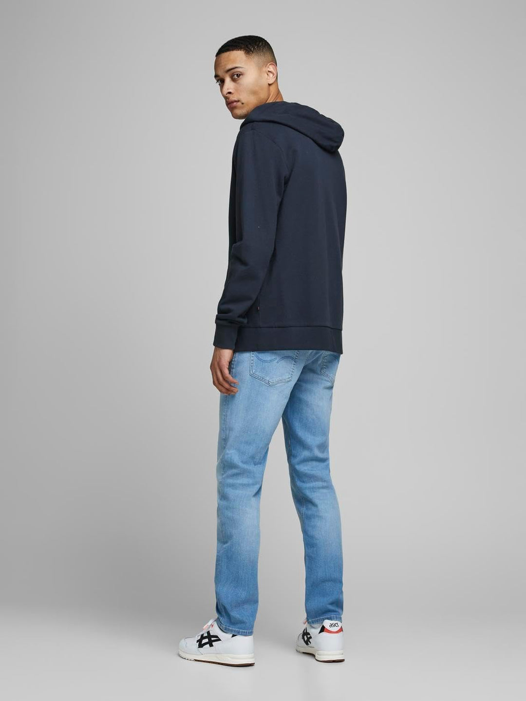 JACK & JONES Herren JJEHOLMEN Sweat Zip Hood NOOS 12136884, Navy Blazer/REG FIT, XXXL