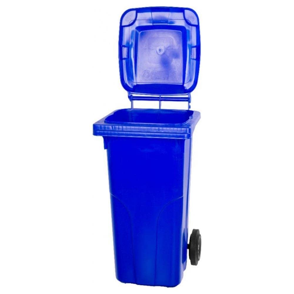 PROREGAL SuperSparSet 2x 2-Rad-Mülltonne MGB | HDPE-Kunststoff | 120 Liter | Blau & Grün | Mülltonne