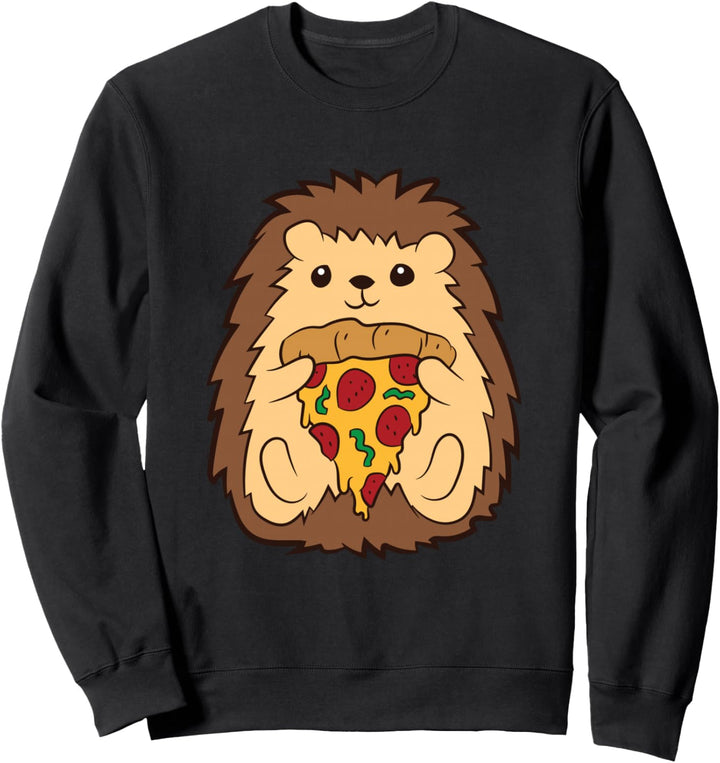 Igel mit Pizzascheibe Süsser Igel Sweatshirt