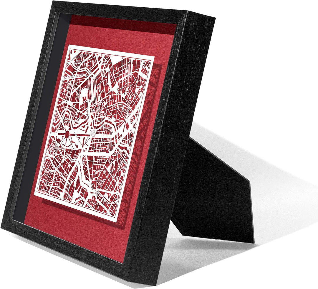 O3 DESIGN STUDIO - Marco de Papel para mapas, 22,8 x 22,8 cm, en Caja de Regalo, Fondo, autocambiant