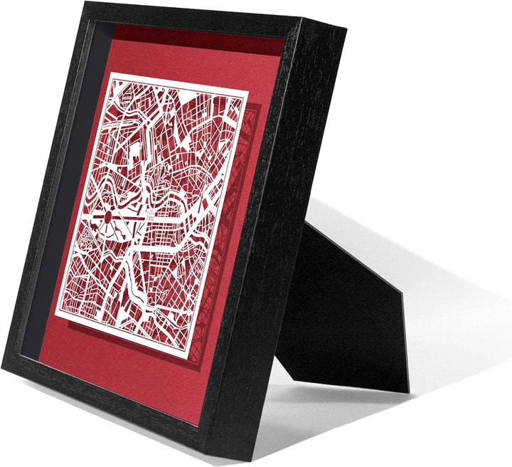 O3 DESIGN STUDIO - Marco de Papel para mapas, 22,8 x 22,8 cm, en Caja de Regalo, Fondo, autocambiant