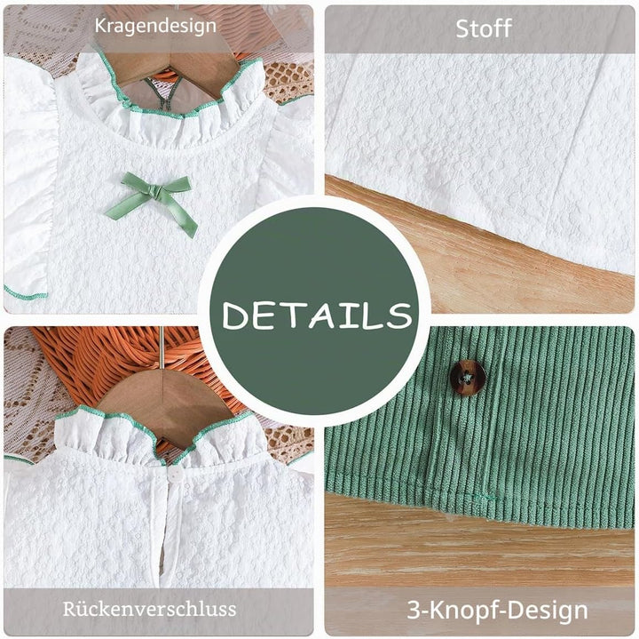 Kleinkind Baby Mädchen Outfits Rüschen Ärmellose Hemden Tops + Elegant Schleife Mini Rock 2 Stück Fr