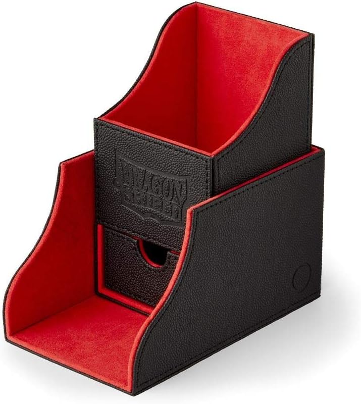 Arcane Tinmen 40204 - Dragon Shield: Nest Box + Dice Tray – Black/Red Mehrfarbig, Mehrfarbig
