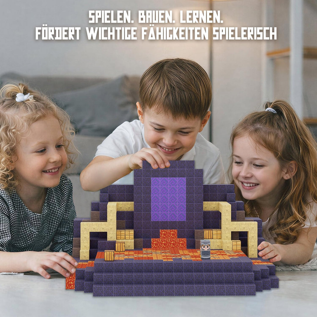 Unterwelt Set mit 165 Teilen I Magnete zum Bauen für fantasievolle Kinderwelten I magnetische Bauste