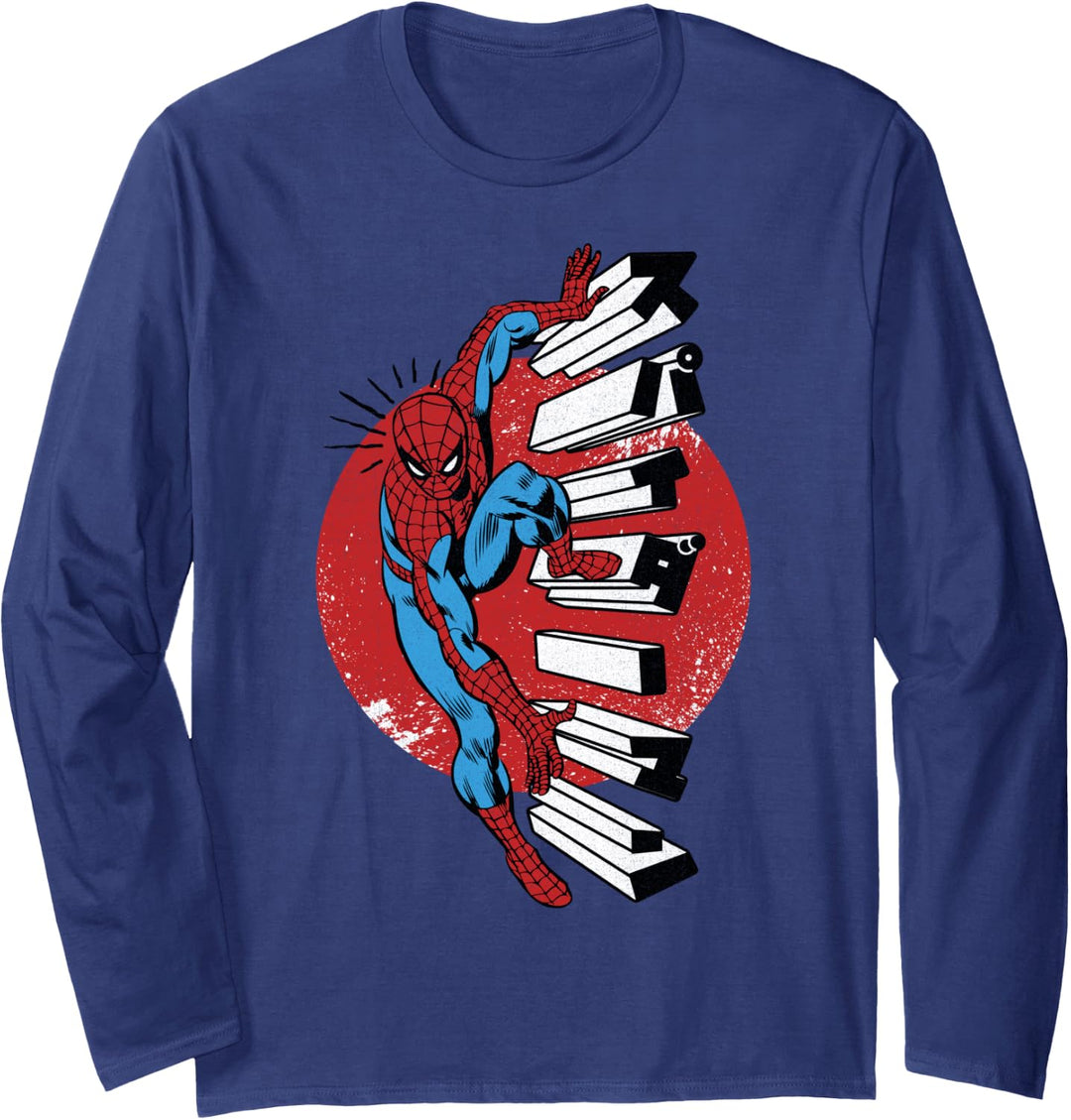 Marvel Spider-Man Spidey Senses Portrait Langarmshirt