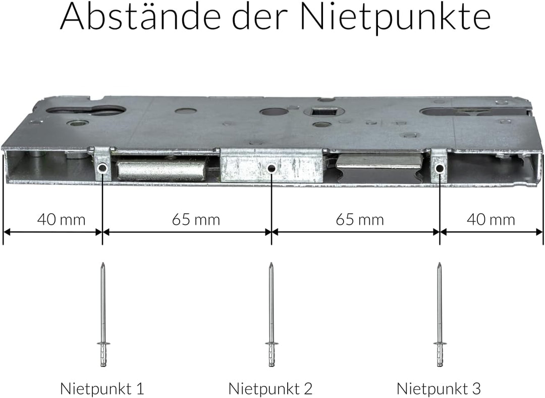 KFV Reparaturschloss 8092 | Einsteckschloss Renovierungsschloss für Mehrfachverriegelungen - Schloss