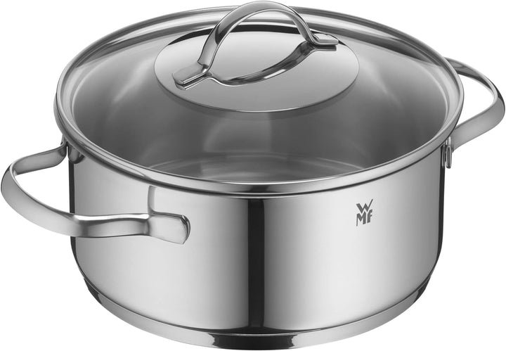 WMF Provence Plus Kochtopf klein 20cm, Glasdeckel, Bratentopf Induktion 2,5l, Cromargan Edelstahl po
