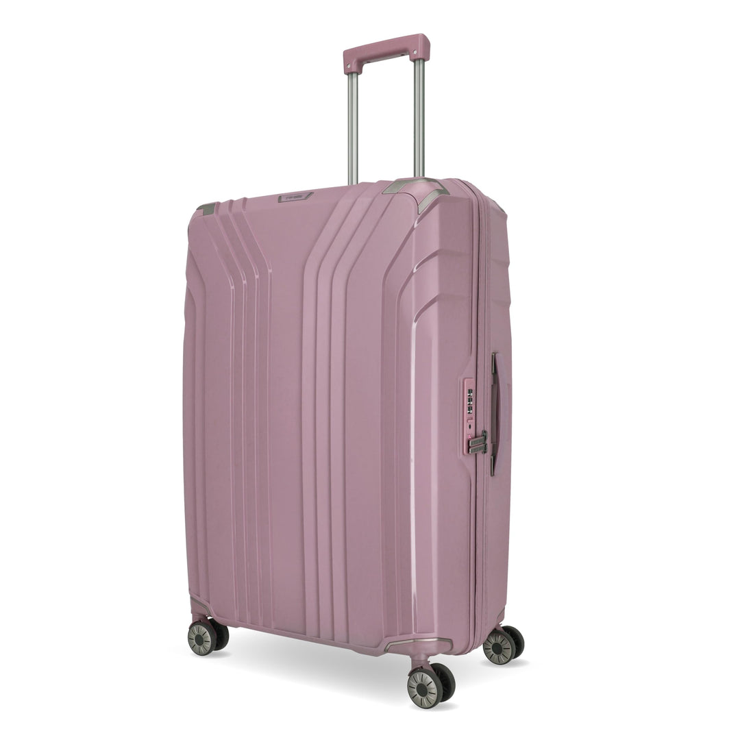 Travelite Hartschalenkoffer gross nachhaltig, 4 Rollen, ELVAA, Trolley mit recyceltem Innenfutter, T