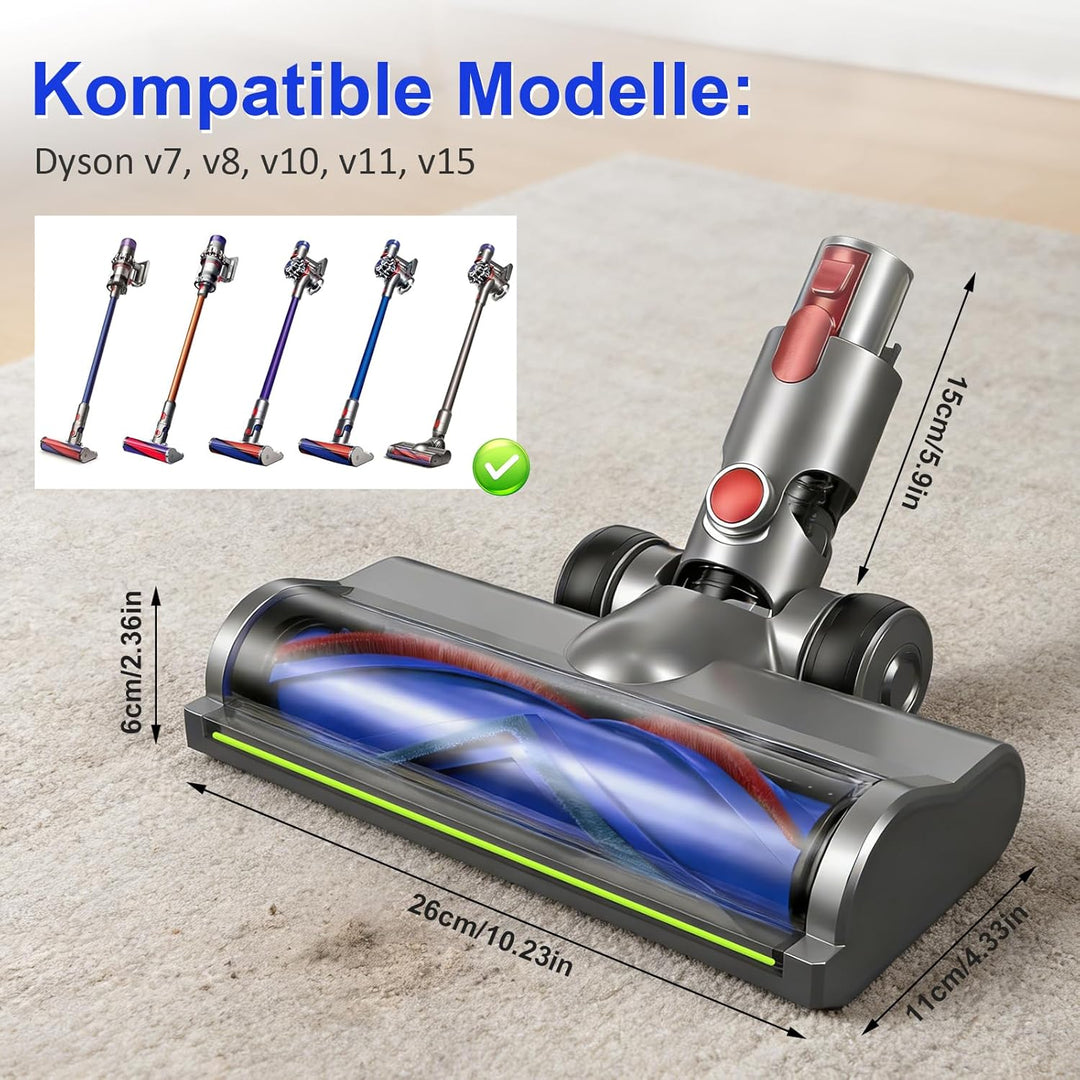 Bürste Ersatzteile für Dyson V7 V8 V10 V11 V15 Staubsaugern Bodenbürste, Teil Direktantrieb Reiniger