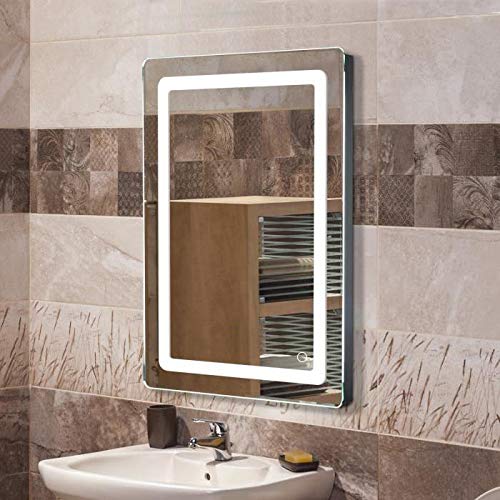 Willonin Badspiegel mit Beleuchtung,Badezimmerspiegel mit Beleuchtung, LED Touch, Energiesparend, wa