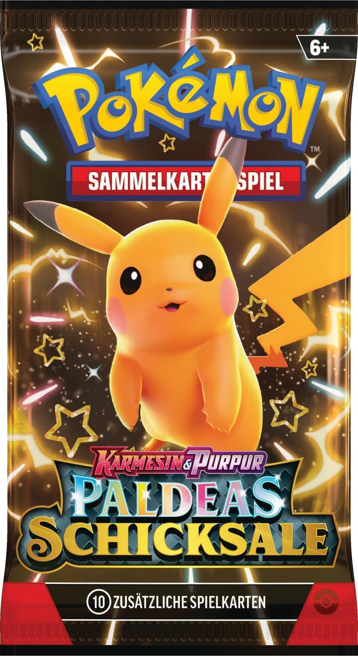 Pokémon-Sammelkartenspiel: Boosterbundle Karmesin & Purpur – Paldeas Schicksale (6 Boosterpacks) Sin