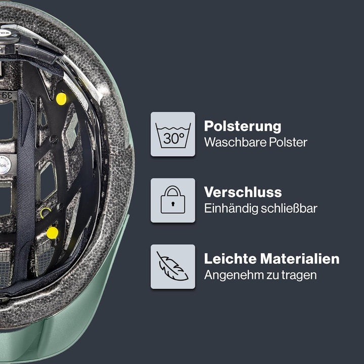 uvex Unisex – Erwachsene, city i-vo Fahrradhelm moss green matt 56-60 cm Single, moss green matt 56-