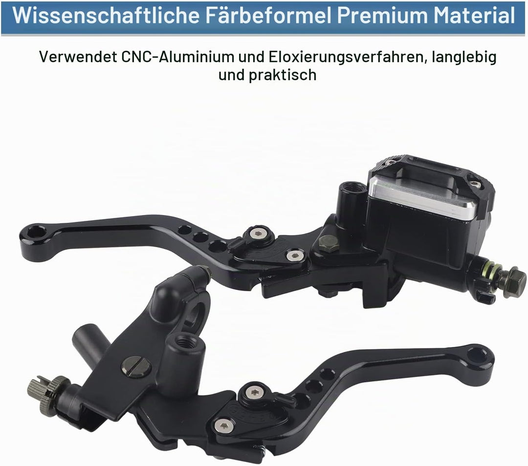 Motorrad Hydraulische Bremse + Kupplungshebel, 1 Paar 22mm Motorrad Bremse und Kupplungshebel Hauptb