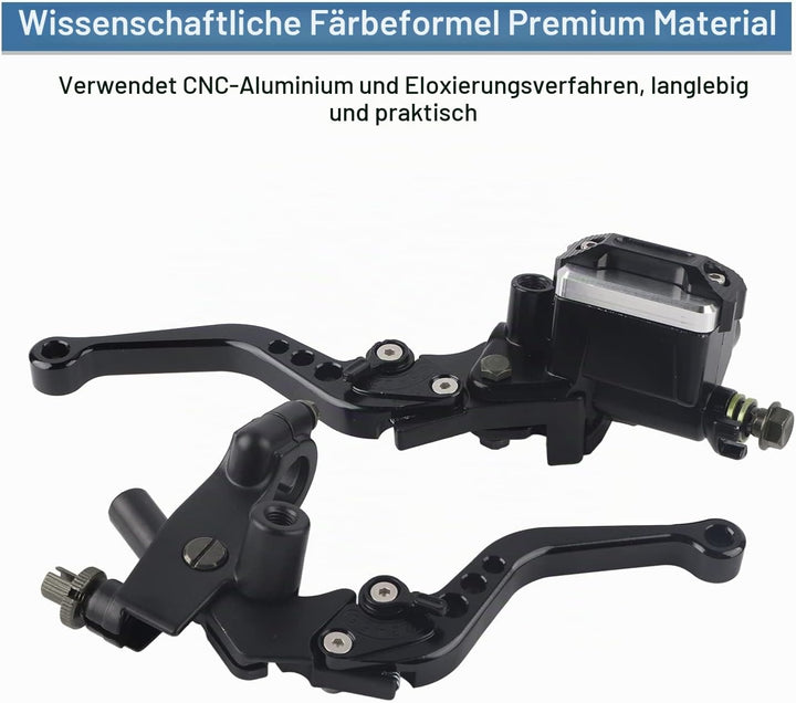 Motorrad Hydraulische Bremse + Kupplungshebel, 1 Paar 22mm Motorrad Bremse und Kupplungshebel Hauptb