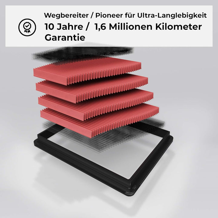 K&amp;N 33-2003 Motorluftfilter: Hochleistung, Prämie, Abwaschbar, Ersatzfilter,Erhöhte Leistung, 1967-2