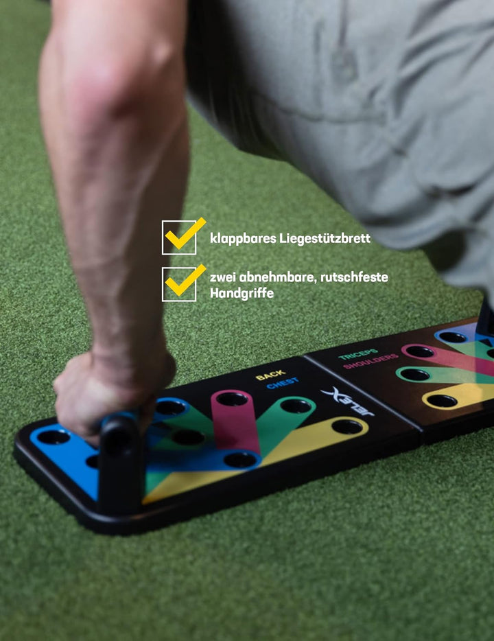 JELEX Tornado Chest Push Up Board Liegestützbrett multifunktional Fitness-Board 64 cm 19 cm inklusiv