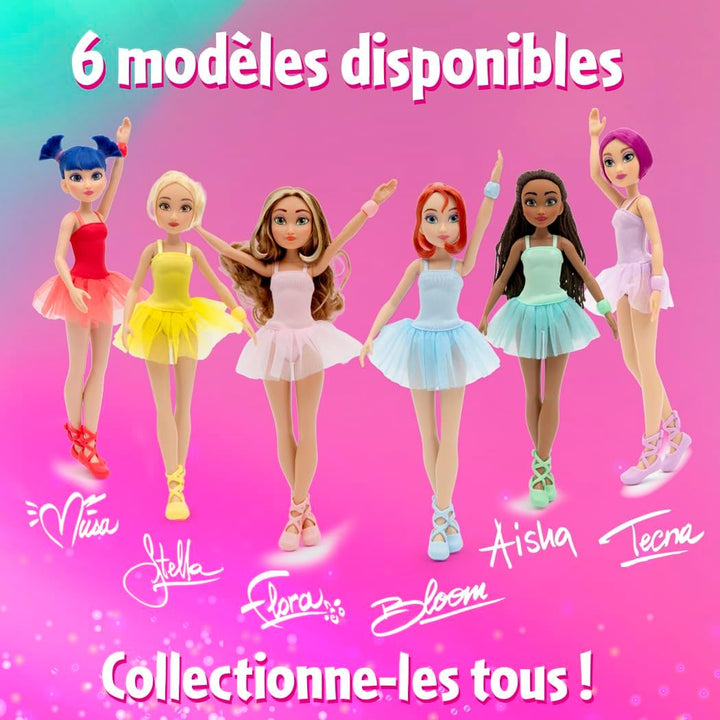 Winx WNX911 Puppe mit Gelenken, 27 cm, Serie Dancing Star, Modell Bloom, für Kinder ab 4 Jahren