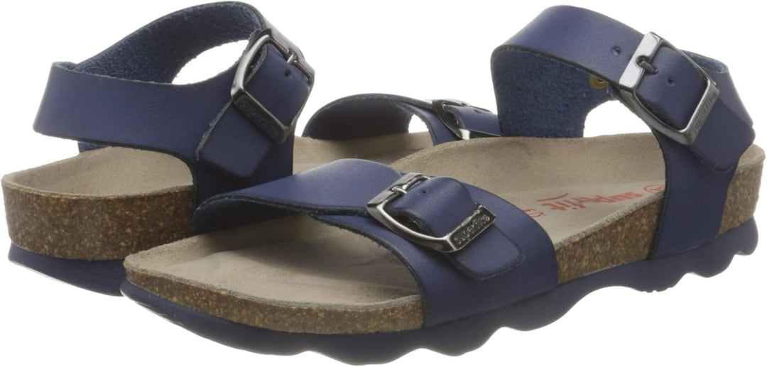 Superfit Jungen Fussbettpantoffel Sandalen, Blau 8000