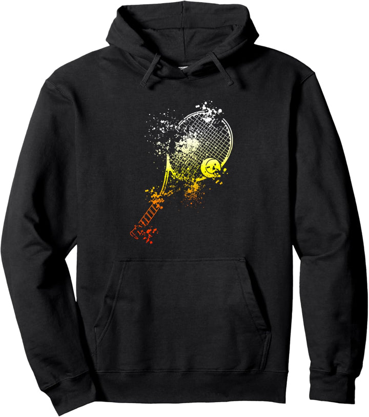 Tennistrainer | Vintage Tennisball Tennisschläger Training Pullover Hoodie