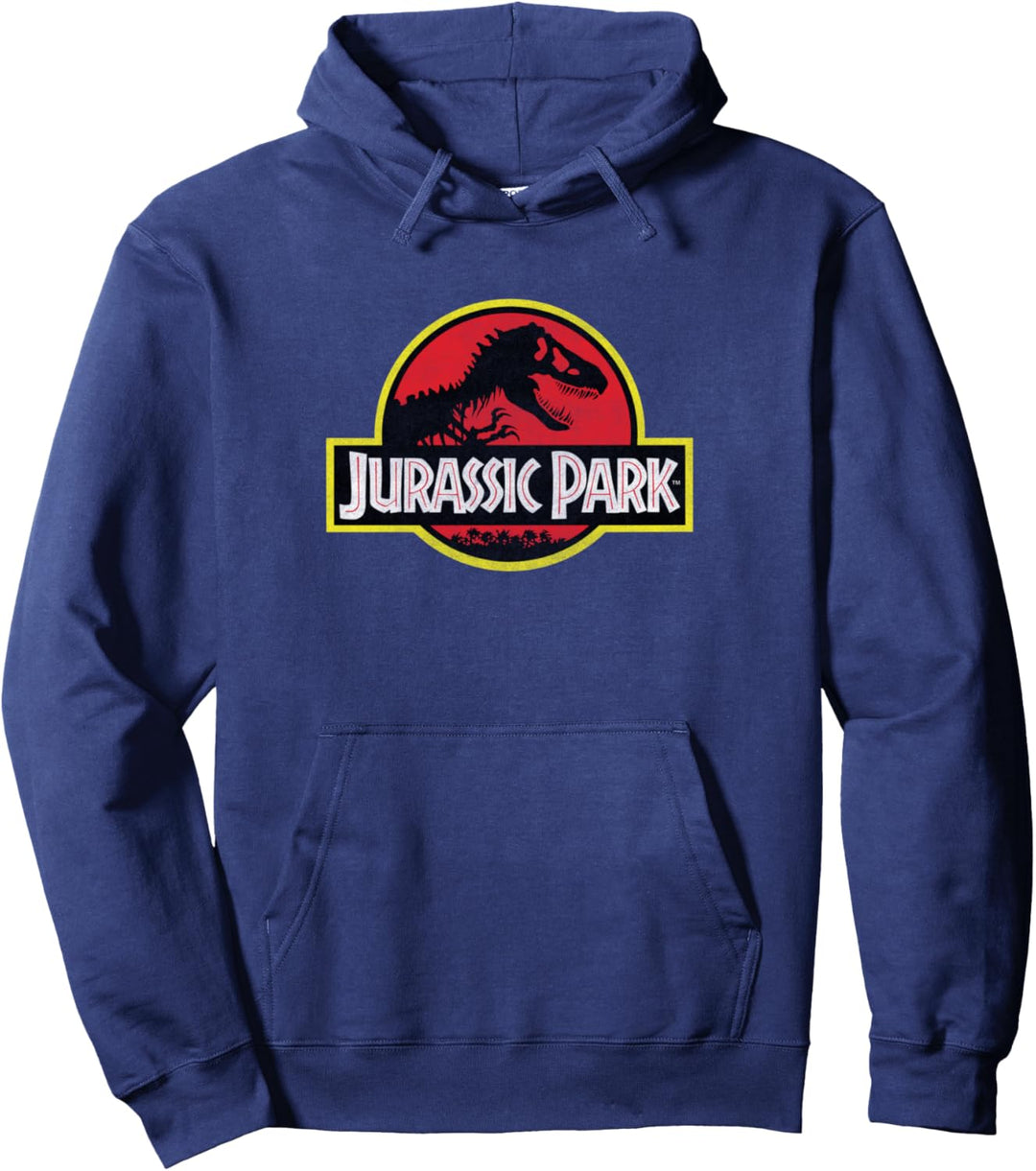 Jurassic Park Distressed Vintage Logo C1 Pullover Hoodie