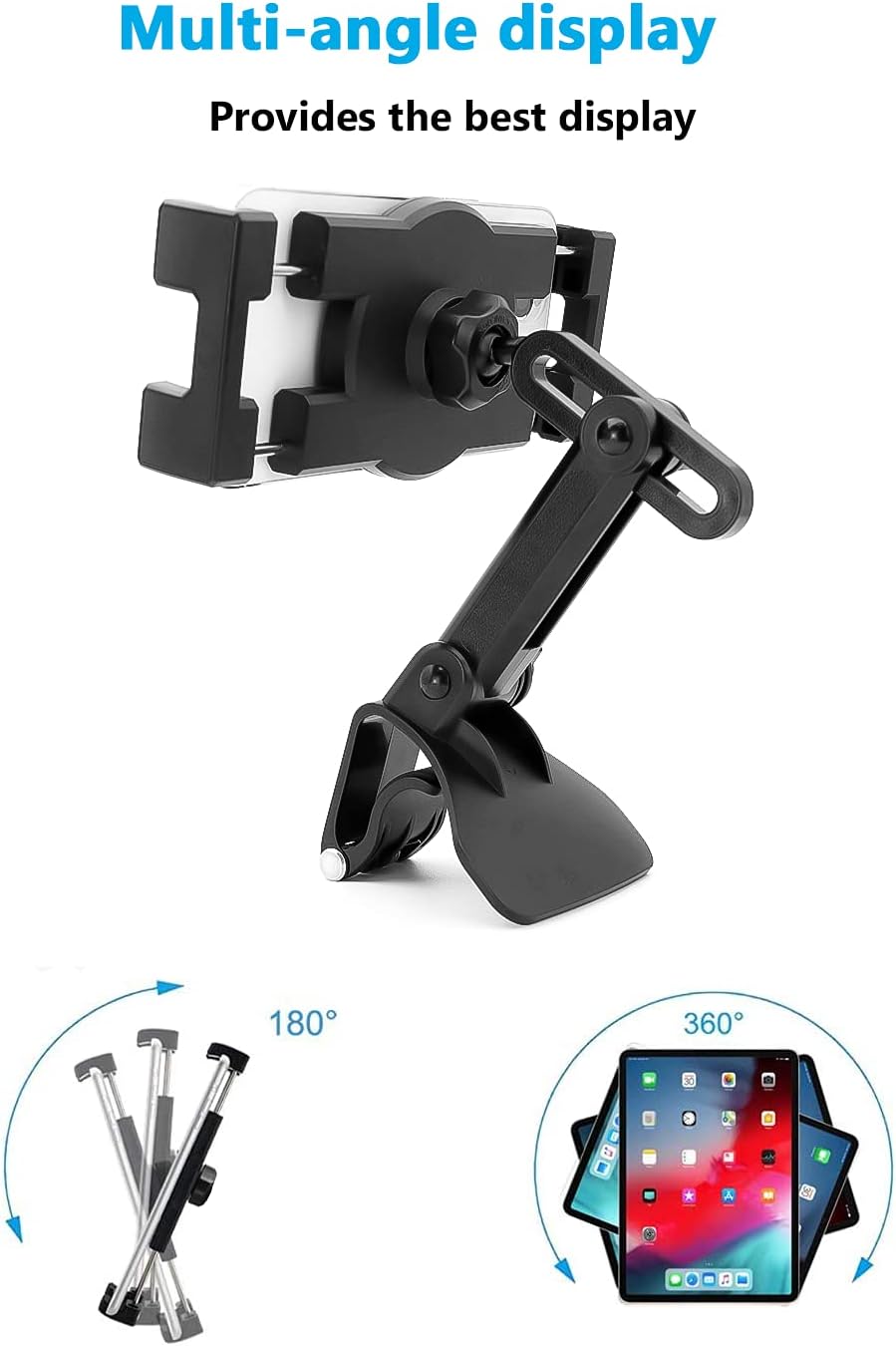 woleyi Armaturenbrett Clip Auto Handyhalterung, Universal KFZ Sonnenblende & Rückspiegel Tablet Hand