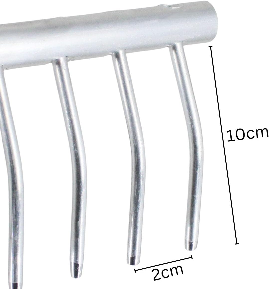 Rekord Rasenrechen (Aluminium) 20 Zinken- Breite: 61,5 cm - ohne Stiel, Laubrechen, Bügelrechen, Rec