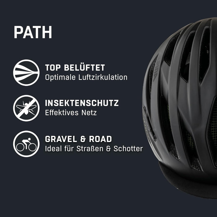 ALPINA Path Helm schwarz 51-56 cm, 51-56 cm