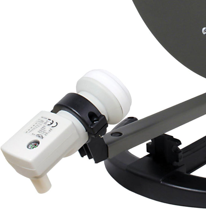 XORO Single LNB mit integriertem digitalem SAT-Finder, SF100, ideal für Camping, schnelle und einfac