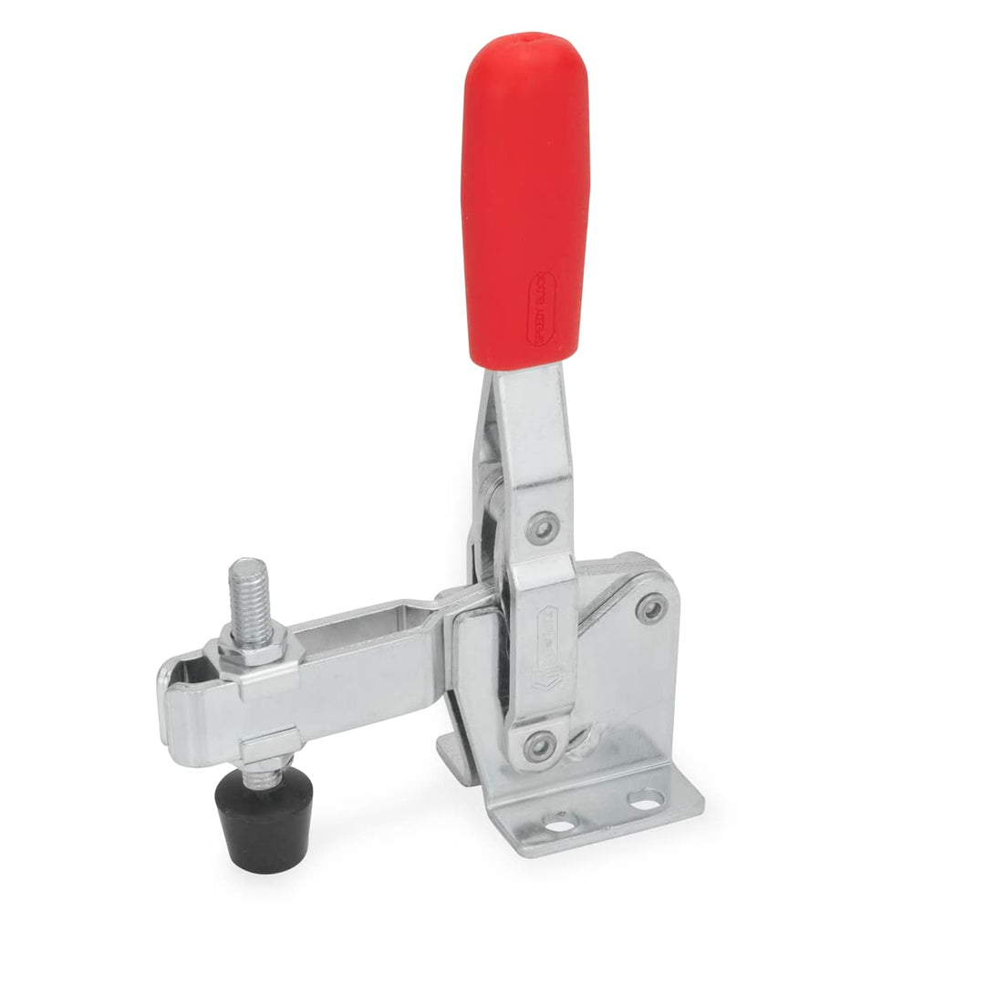 Ganter Normelemente GN 810-130-C 810-130-C-Vertikalspanner mit waagerechtem Fuss, verzinkt, blau pas