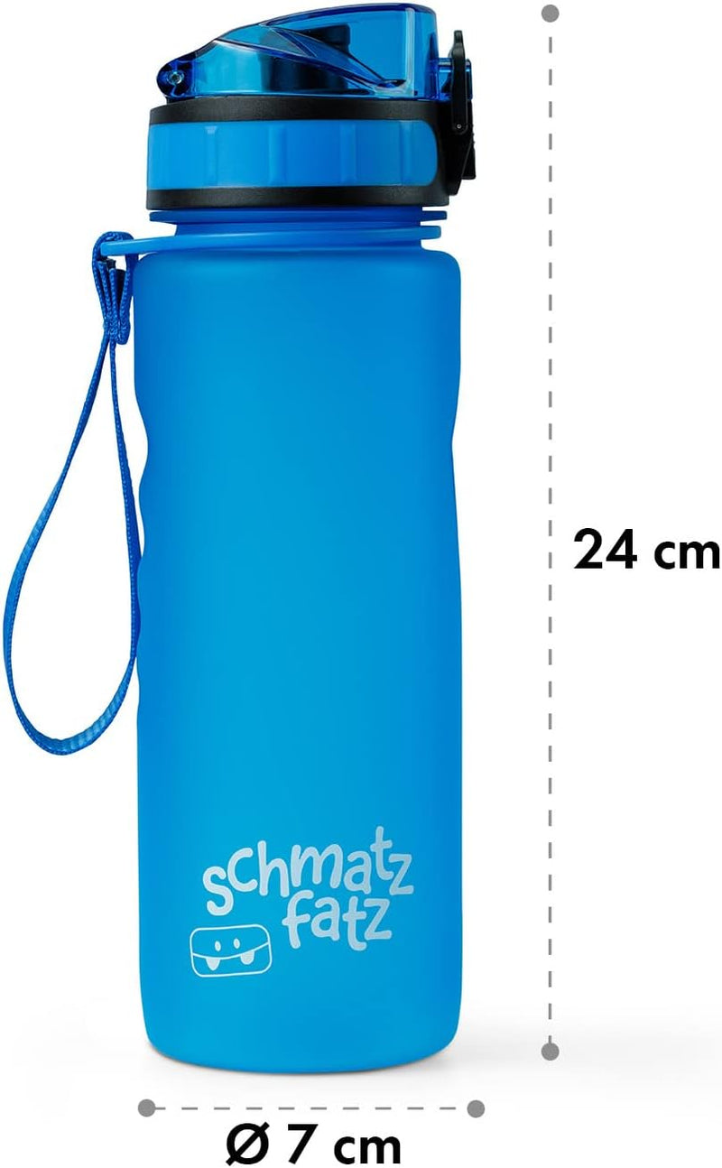 schmatzfatz Trinkflasche Kinder Auslaufsicher 0,5L, Sport Trinkflasche Schule zum Wandern & Fitnesss