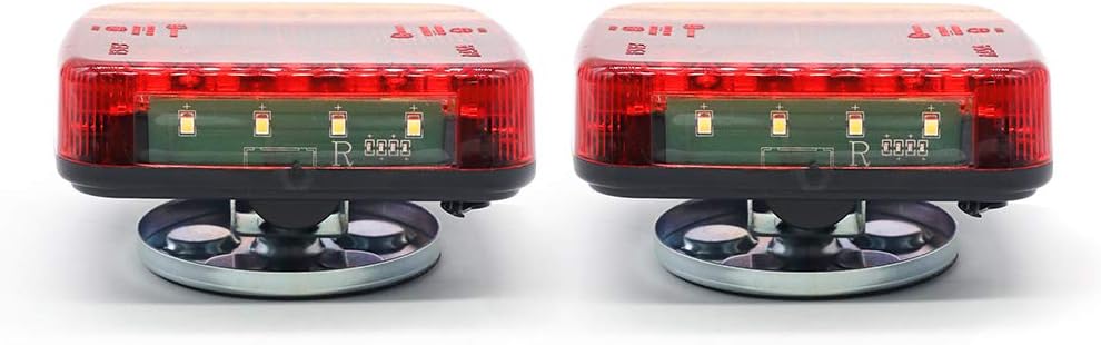ETUKER LED Magnetische Drahtlose Anhänger Rücklicht mit Reflektor, 12V Wasserdichtes drahtloses Anhä
