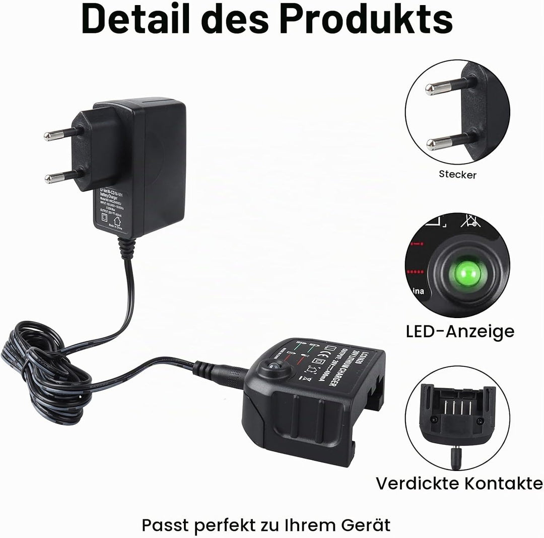18 V/20 V Lithium-Ionen-Akkuladegerät für Black &amp; Decker, Akkuladegerät für LCS1620 BL2018 BL2018-XJ