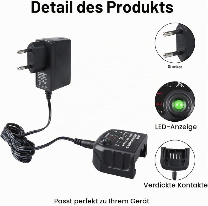 18 V/20 V Lithium-Ionen-Akkuladegerät für Black &amp; Decker, Akkuladegerät für LCS1620 BL2018 BL2018-XJ