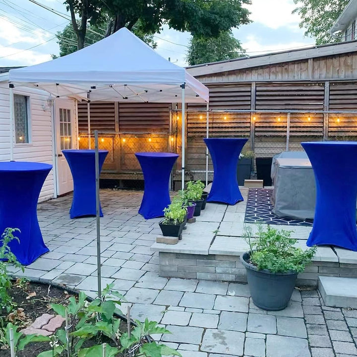 3er-Set Stretch Stehtisch Husse für Bistrotisch Ø 80-85 cm Elegante,Verstärkung im Fussbereich,40°C