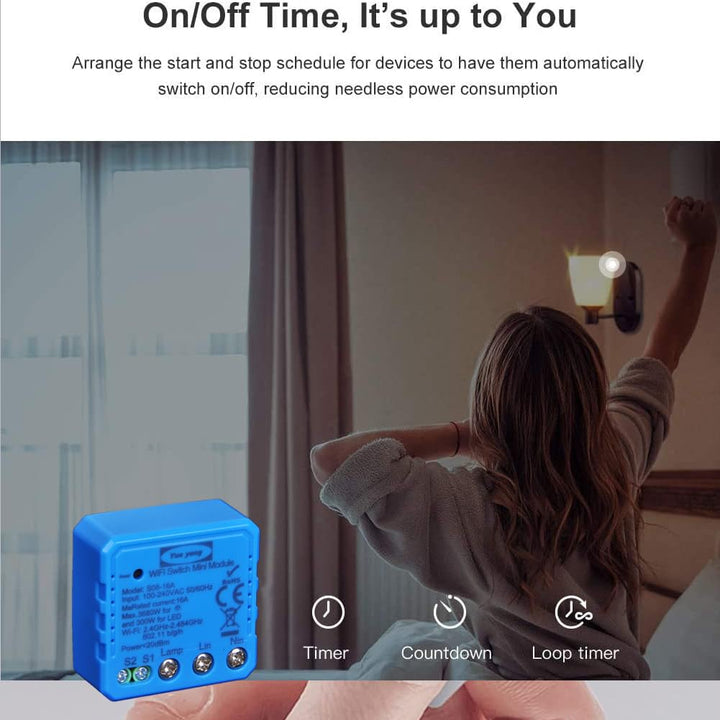 Mini Fai-da-te Smart Switch Kleingehäuse, WiFi-Fernbedienung, Schalter für den Aussenbereich, funkti